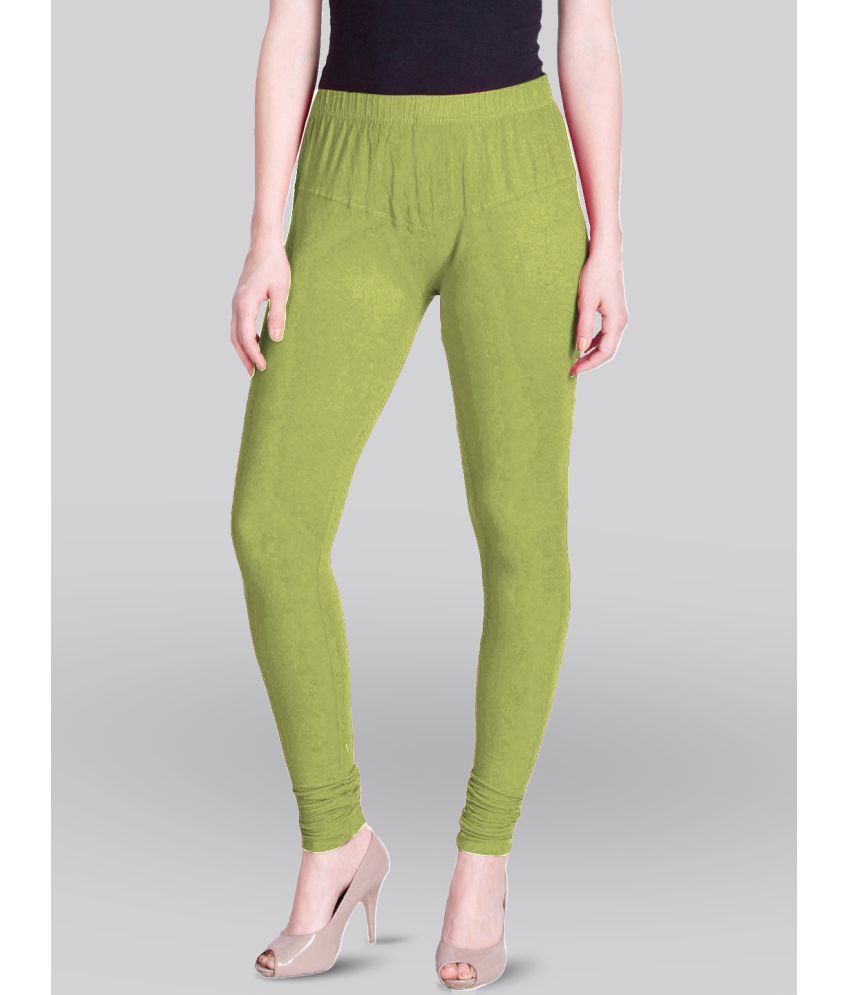     			LYRA - Lime Green Cotton Women's Leggings ( Pack of 1 )