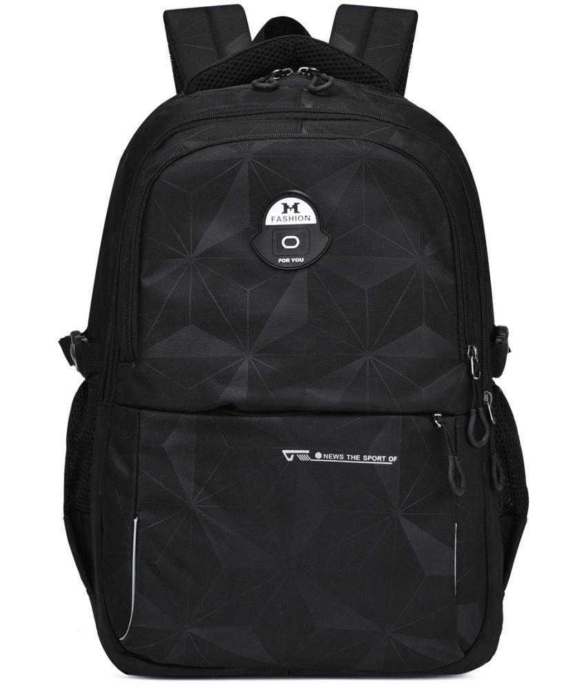     			Tinytot Black Polyester Backpack For Kids