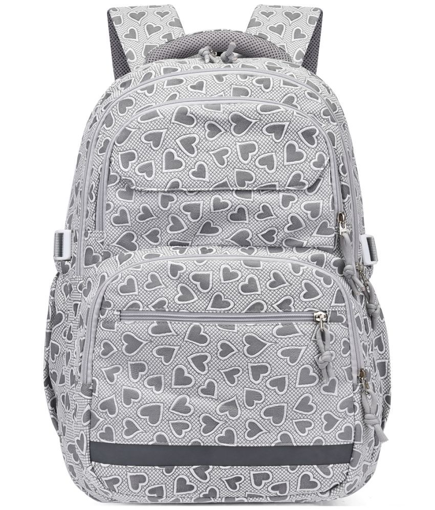     			Tinytot Grey Polyester Backpack For Kids