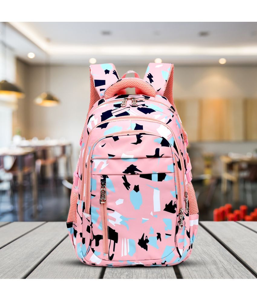     			Tinytot Pink Polyester Backpack For Kids