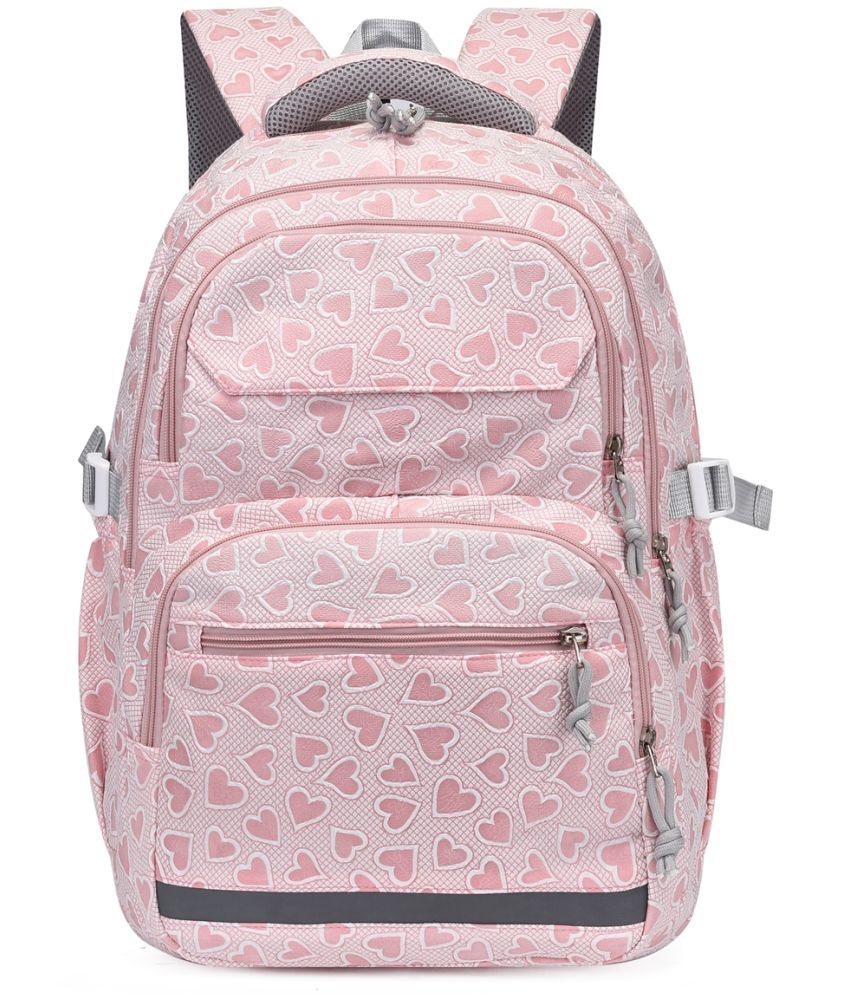     			Tinytot Pink Polyester Backpack For Kids