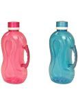 UNMEE Optima Plastic Water Bottle For Office, Gym Multicolour Plastic Water Bottle 1500 mL ( Set of 2 )