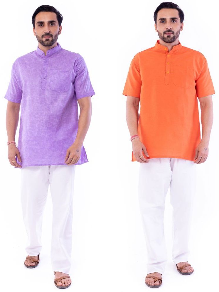     			DESHBANDHU DBK Multi Cotton Men's Regular Kurta ( Pack of 2 )