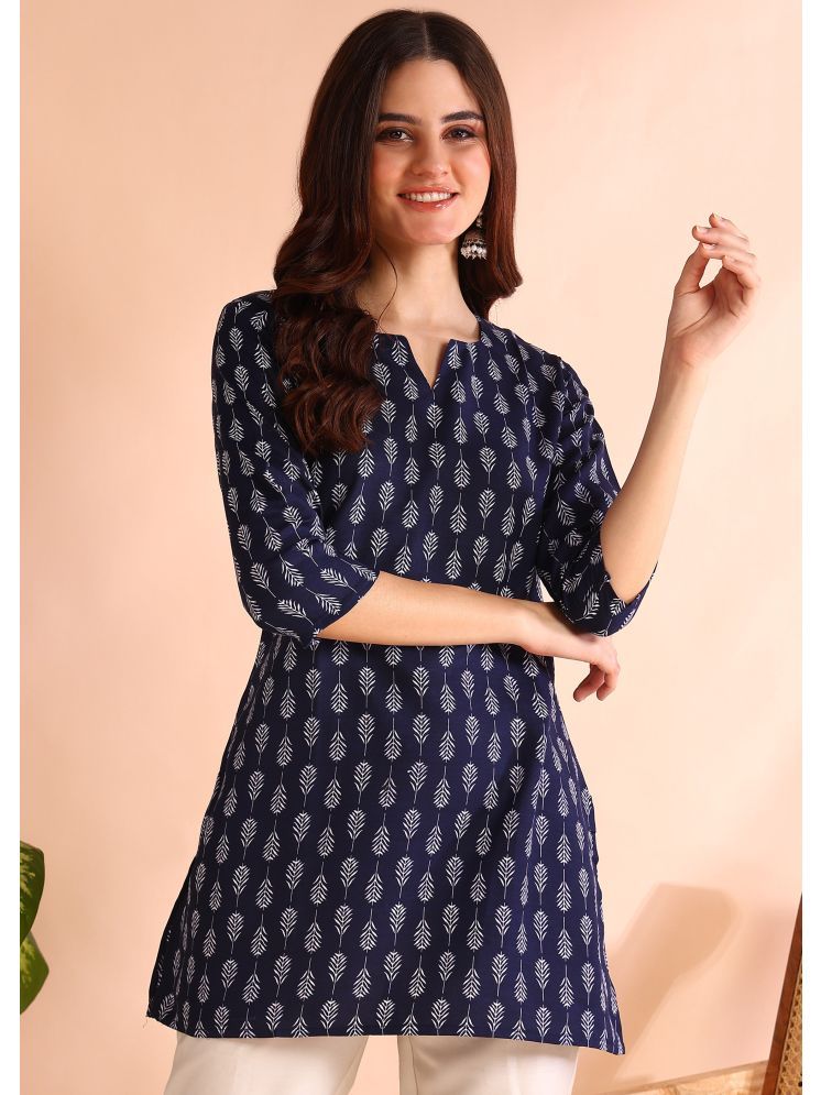     			DSK STUDIO Viscose Printed Straight Women's Kurti - Blue ( Pack of 1 )