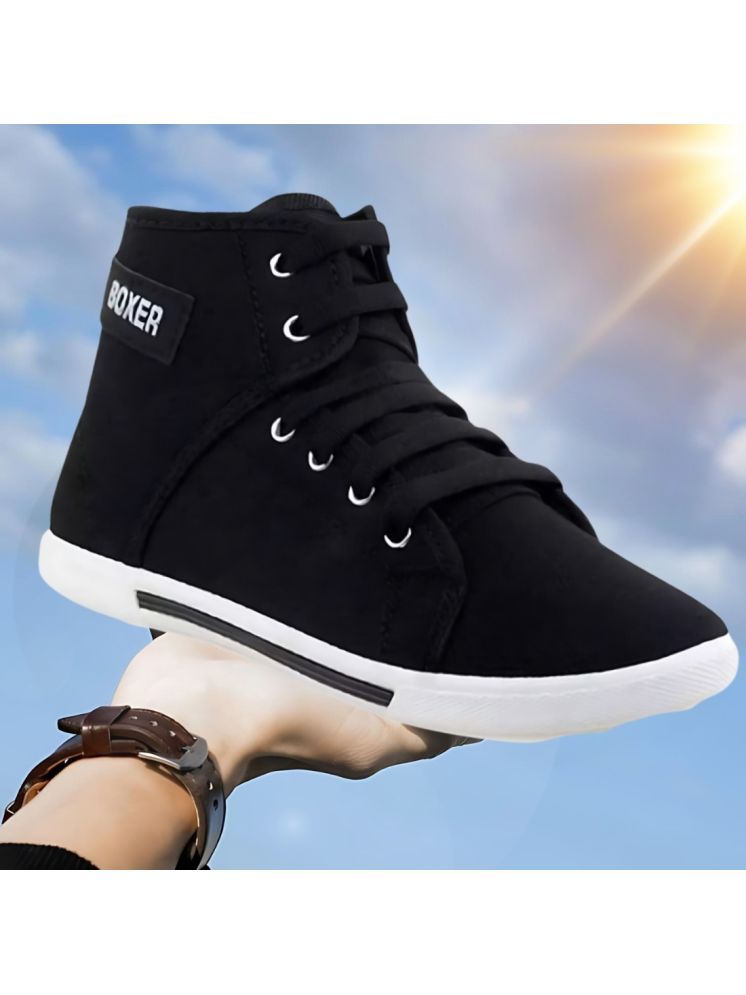     			Jootiyapa BOXER Black Men's High Tops Shoes