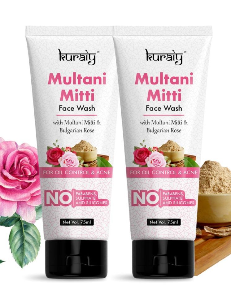     			KURAIY Multani Mitti Enriched With Turmeric & Saffron, For Pimple Control Face Wash (75 ml)