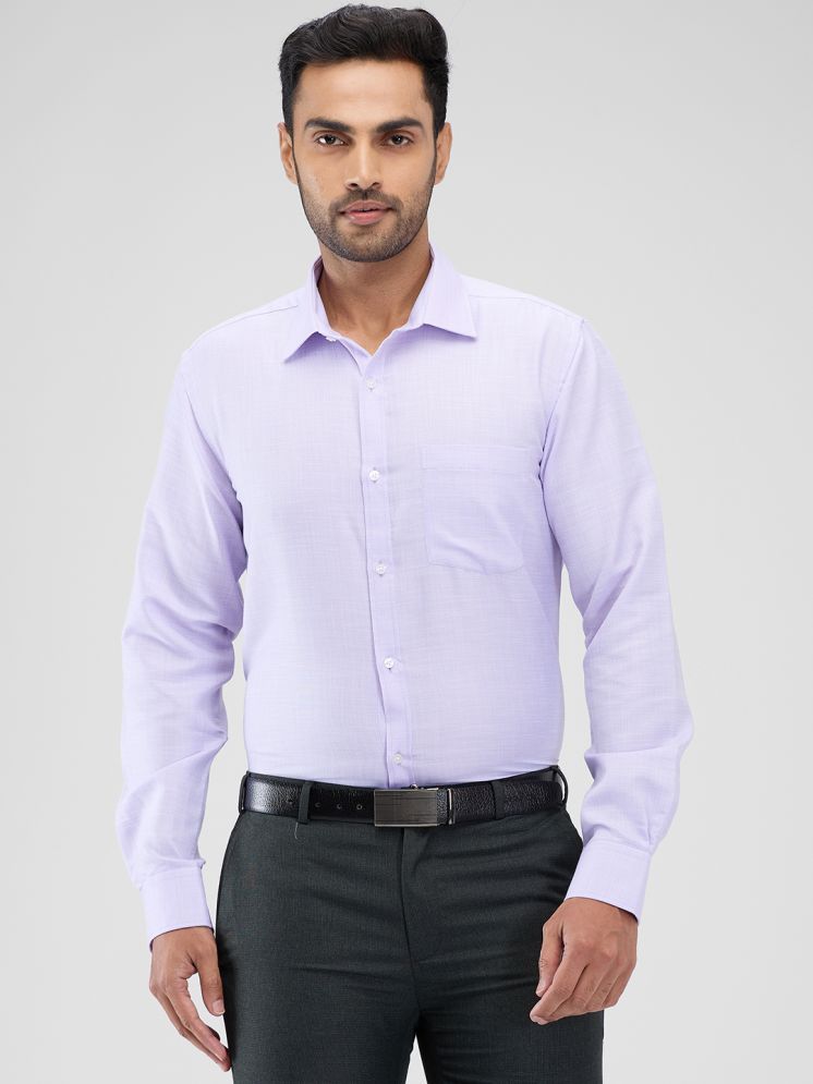     			Park Avenue Cotton Blend Slim Fit Full Sleeves Men's Formal Shirt - Purple ( Pack of 1 )