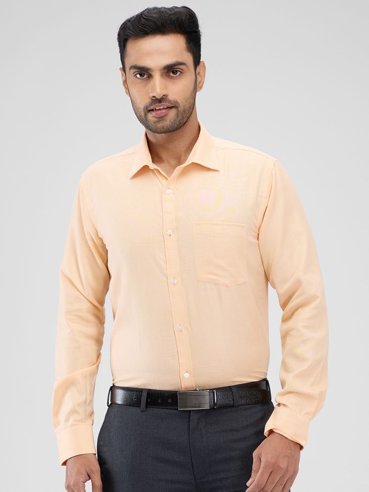     			Park Avenue Cotton Blend Slim Fit Full Sleeves Men's Formal Shirt - Orange ( Pack of 1 )