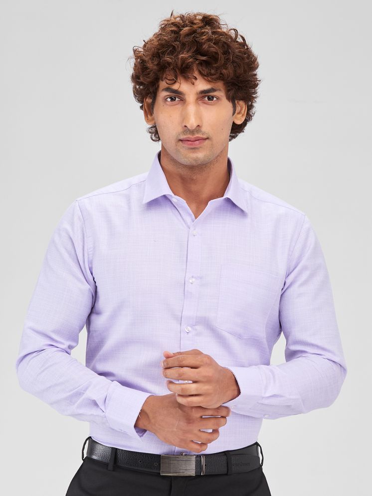     			Park Avenue Cotton Blend Slim Fit Full Sleeves Men's Formal Shirt - Purple ( Pack of 1 )