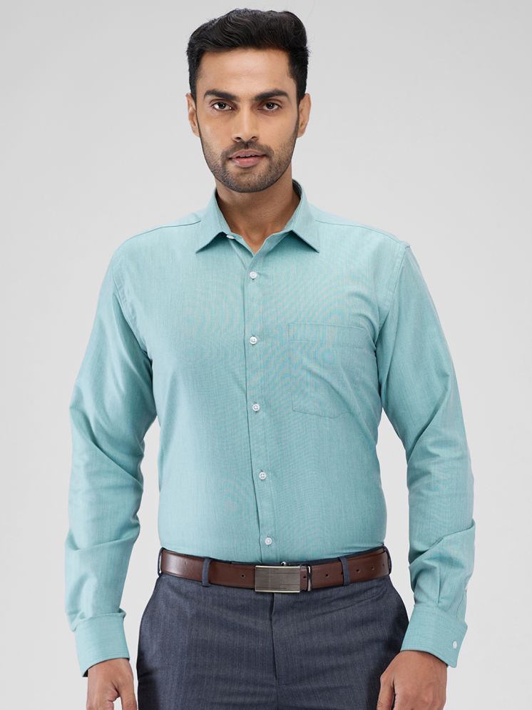     			Park Avenue Cotton Blend Slim Fit Full Sleeves Men's Formal Shirt - Green ( Pack of 1 )