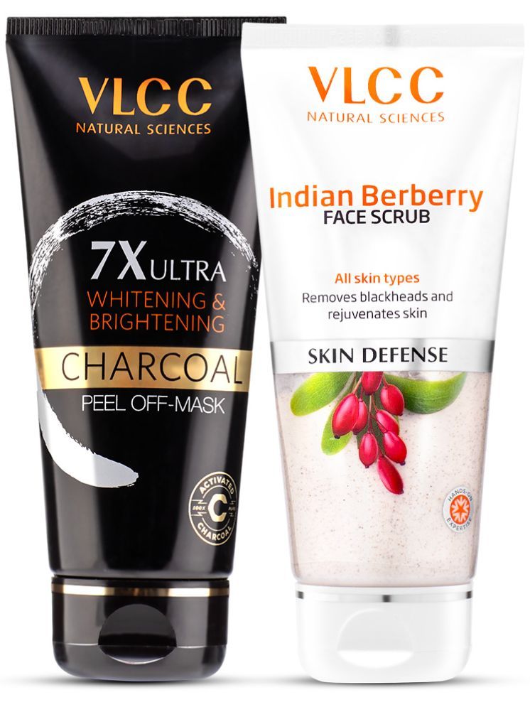     			VLCC Charcoal Peel Off Mask 7X Ultra Whitening & Brightening & Indian Berberry Face Scrub ( 2x100g )