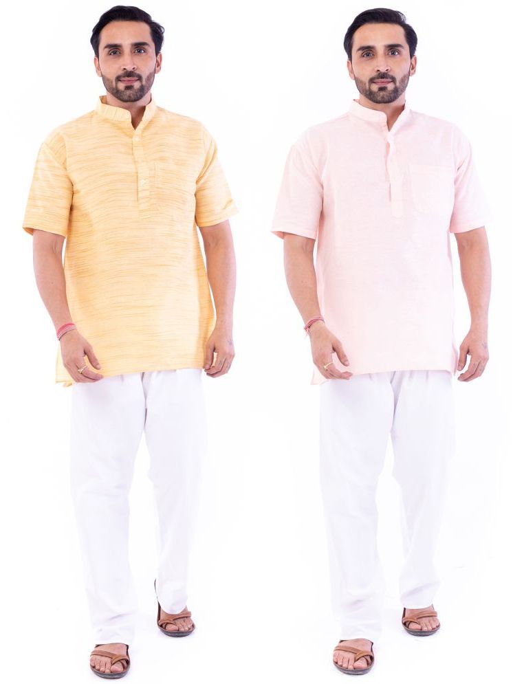     			DESHBANDU DBK Multi Cotton Men's Regular Kurta ( Pack of 2 )