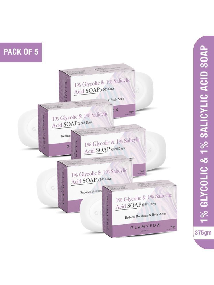     			Glamveda Skin Whitening Soap for All Skin Type ( Pack of 5 )