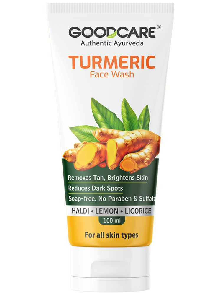     			Goodcare Turmeric Facewash with Haldi, lemon and Licorice I Removes Tan & reduces dark spots -100ml