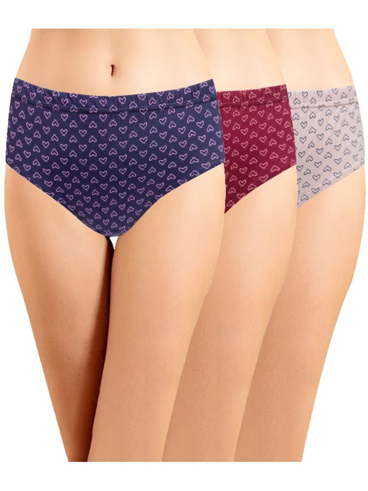     			IN CARE LINGERIE Pack of 3 Cotton Printed Women's Hipster ( Multicolor ) ICIN-109