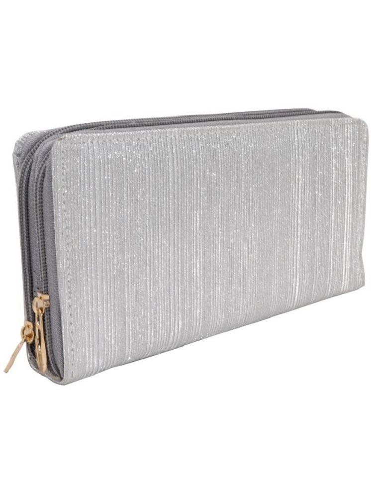     			NAMRA PURSE Light Grey Pure Leather Handheld Bag