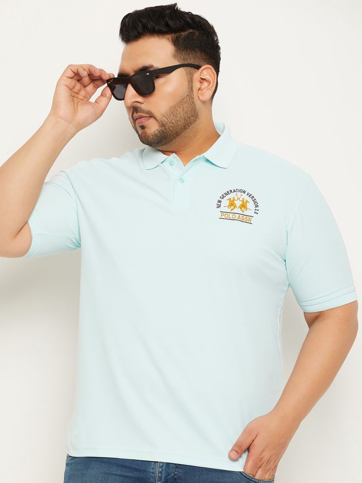     			Nuovo Cotton Blend Regular Fit Solid Half Sleeves Men's Polo T Shirt - Light Blue ( Pack of 1 )