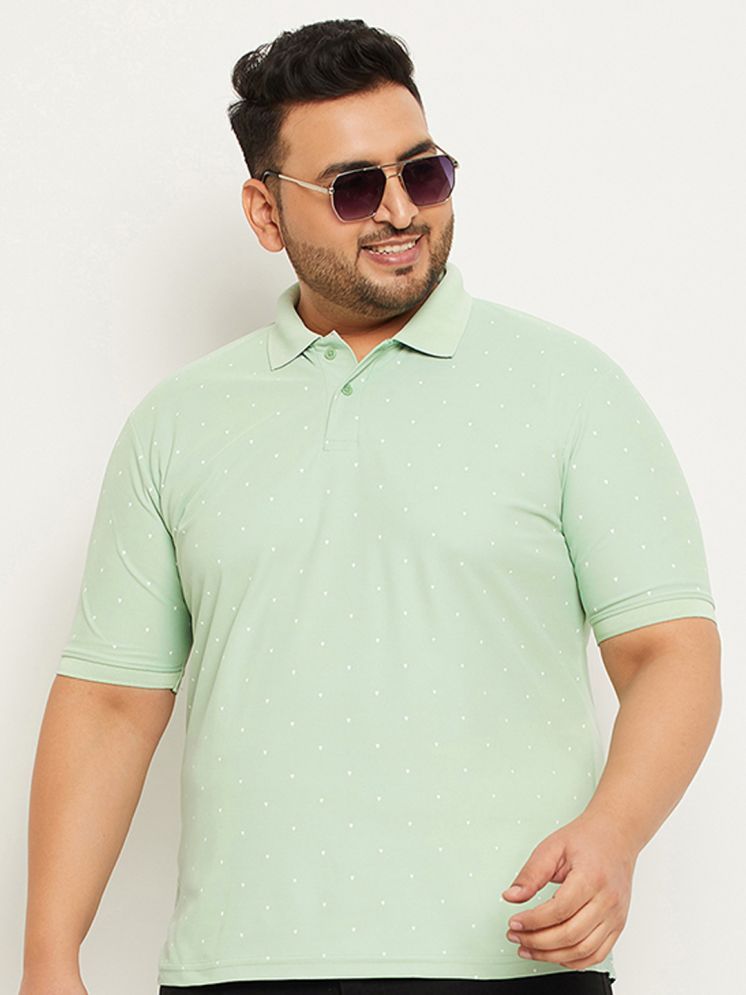     			Nuovo Cotton Blend Regular Fit Printed Half Sleeves Men's Polo T Shirt - Green ( Pack of 1 )