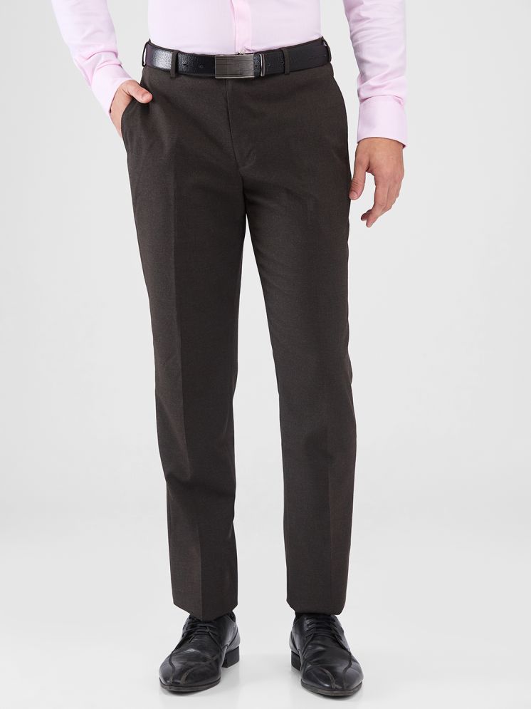     			Park Avenue Regular Flat Men's Formal Trouser - Brown ( Pack of 1 )