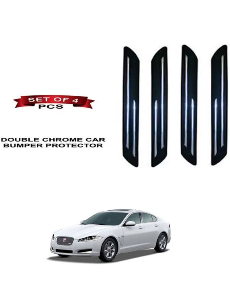     			RONISH Rubber Car Bumper Protector Guard (Double Chrome) For Jaguar XFS