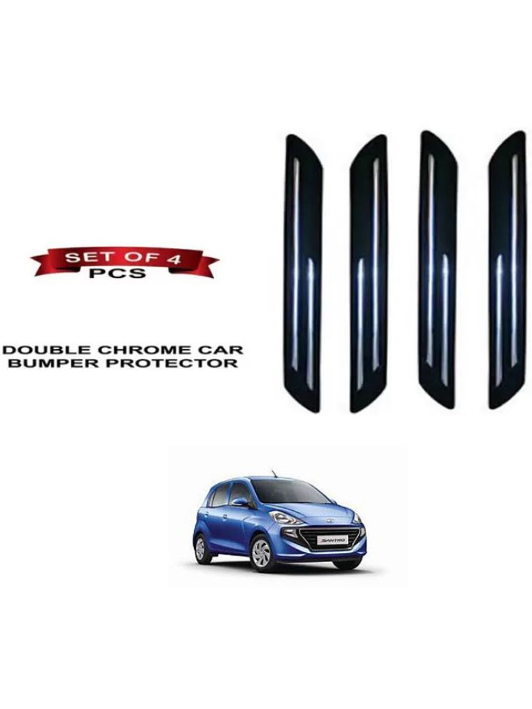     			RONISH Rubber Car Bumper Protector Guard (Double Chrome) For Hyundai Santro