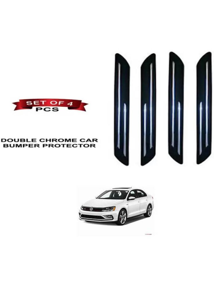     			RONISH Rubber Car Bumper Protector Guard (Double Chrome) For Volkswagen Jetta