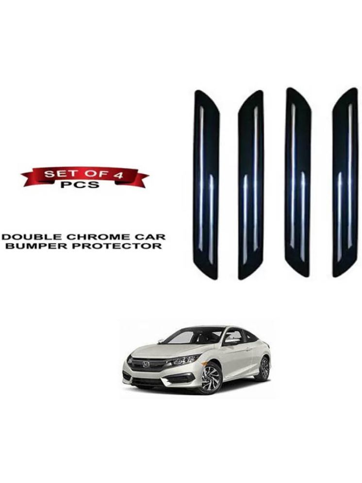     			RONISH Rubber Car Bumper Protector Guard (Double Chrome) For Honda Civic