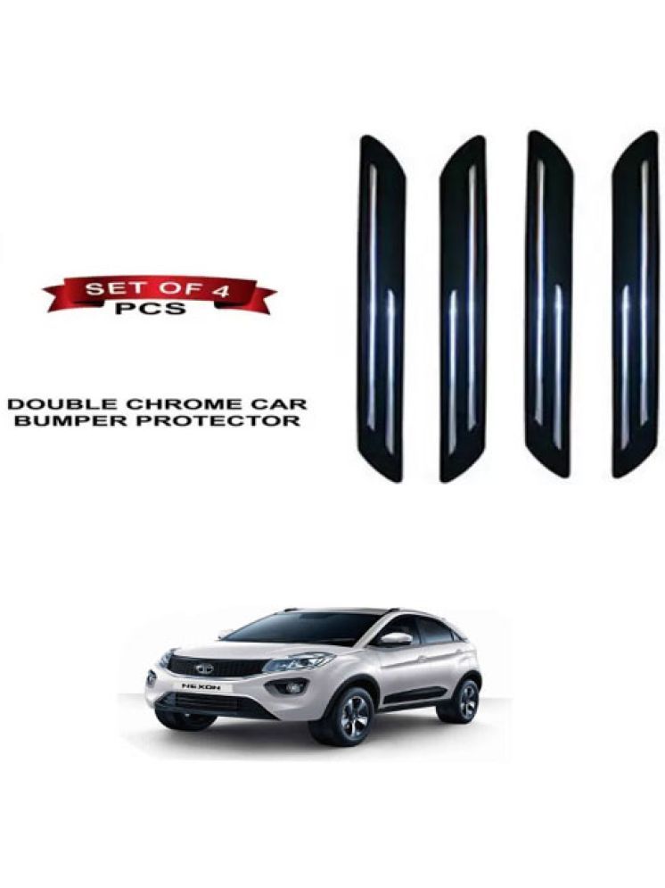     			RONISH Rubber Car Bumper Protector Guard (Double Chrome) For Tata Nexo