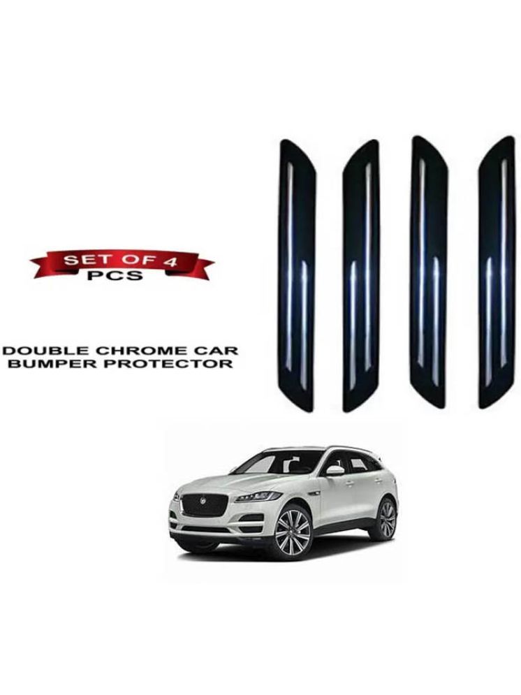     			RONISH Rubber Car Bumper Protector Guard (Double Chrome) For Jaguar F-Pace