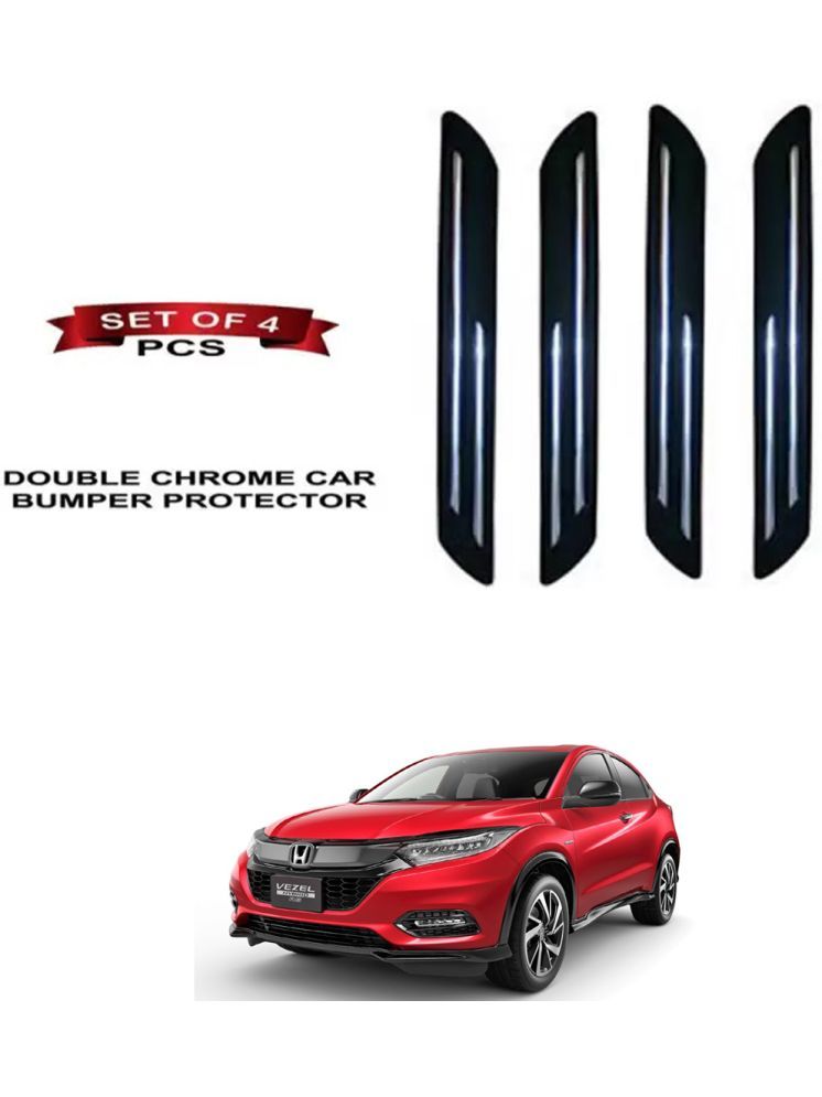     			RONISH Rubber Car Bumper Protector Guard (Double Chrome) For Honda Vezel