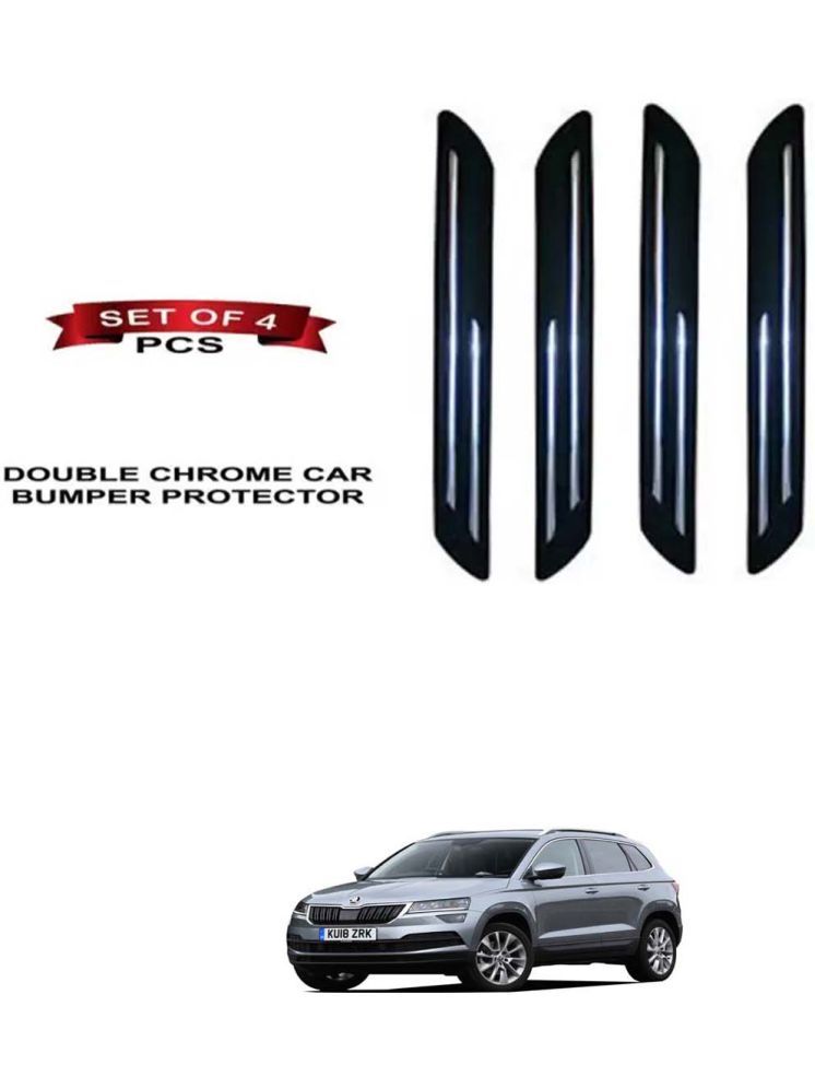     			RONISH Rubber Car Bumper Protector Guard (Double Chrome) For Skoda Karoq