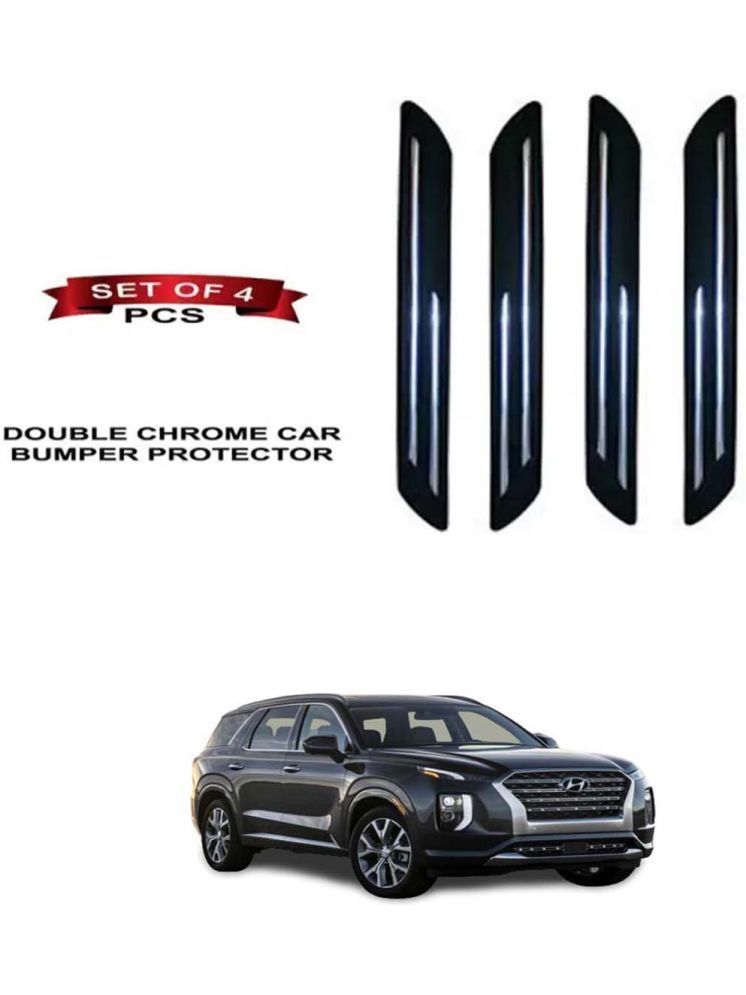     			RONISH Rubber Car Bumper Protector Guard (Double Chrome) For Hyundai Palisade