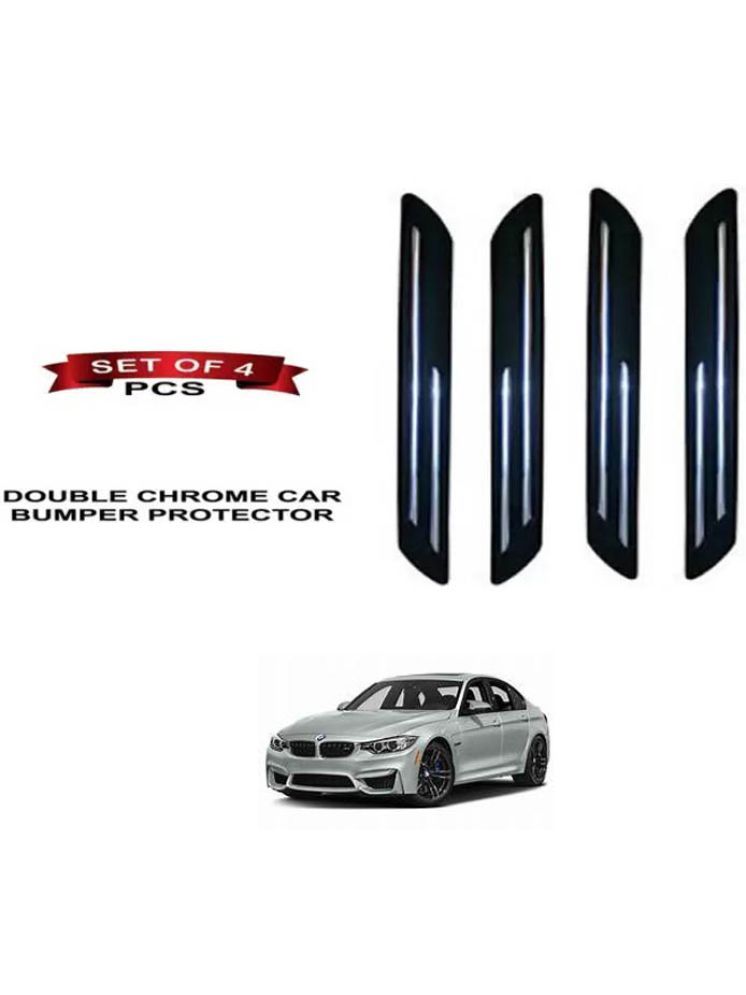     			RONISH Rubber Car Bumper Protector Guard (Double Chrome) For BMW M3