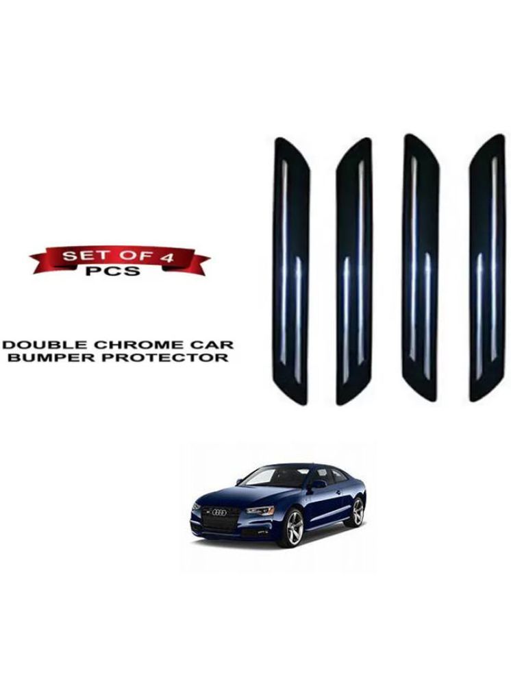     			RONISH Rubber Car Bumper Protector Guard (Double Chrome) For Audi S5