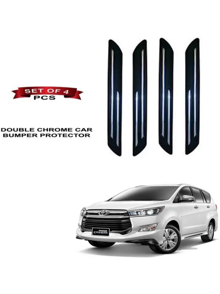     			RONISH Rubber Car Bumper Protector Guard (Double Chrome) For Toyota Innova Crysta Facelift