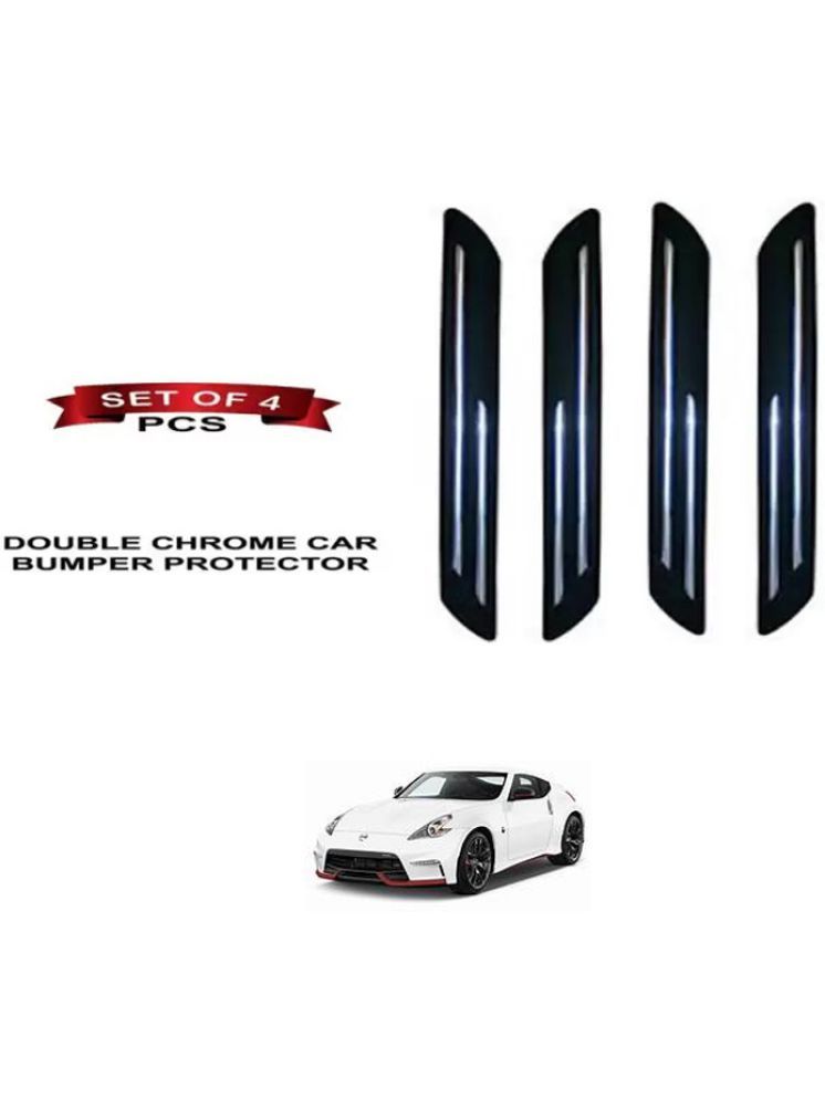     			RONISH Rubber Car Bumper Protector Guard (Double Chrome) For Nissan 370z