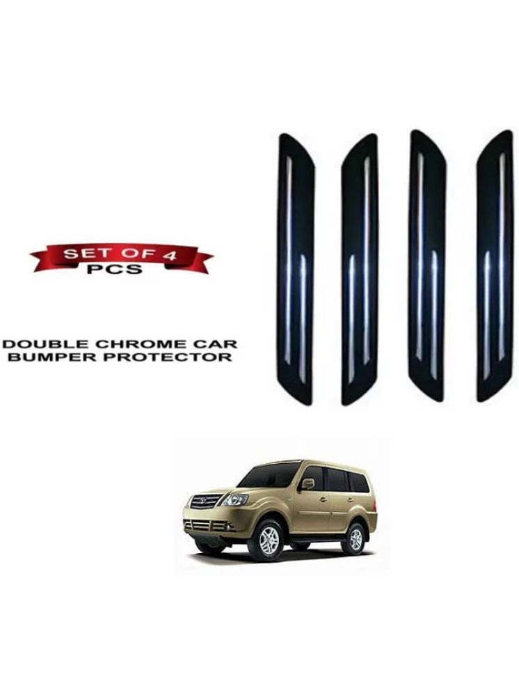     			RONISH Rubber Car Bumper Protector Guard (Double Chrome) For Tata Sumo Grande