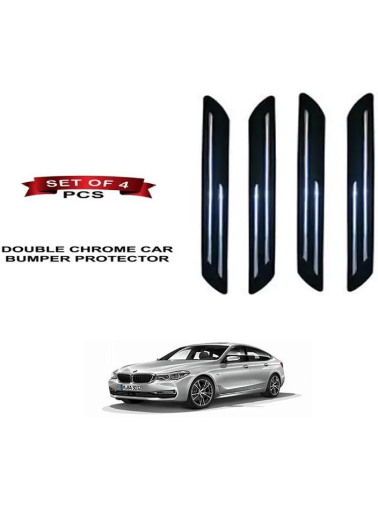     			RONISH Rubber Car Bumper Protector Guard (Double Chrome) For BMW 6GT