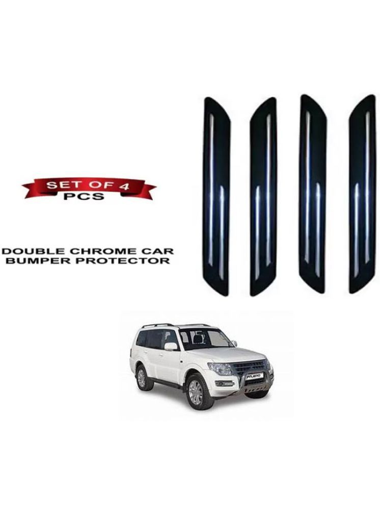     			RONISH Rubber Car Bumper Protector Guard (Double Chrome) For Mitssubishi Pajero