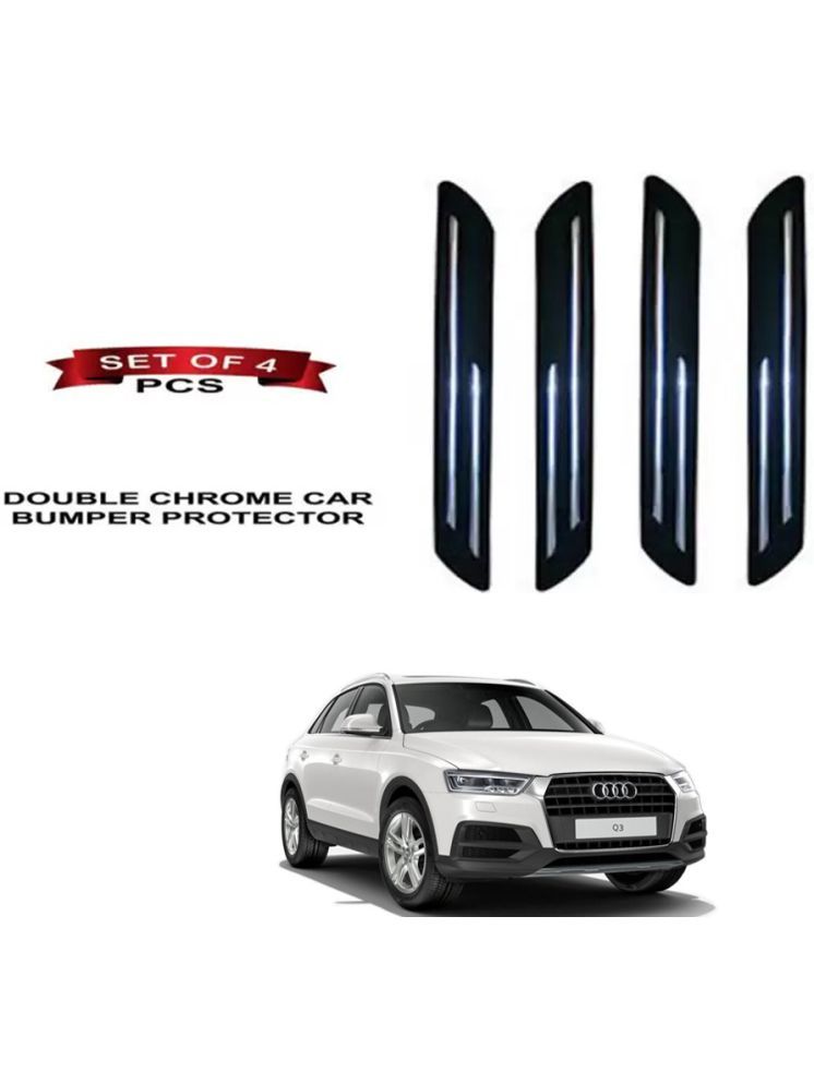     			RONISH Rubber Car Bumper Protector Guard (Double Chrome) For Audi Q3 Facelift