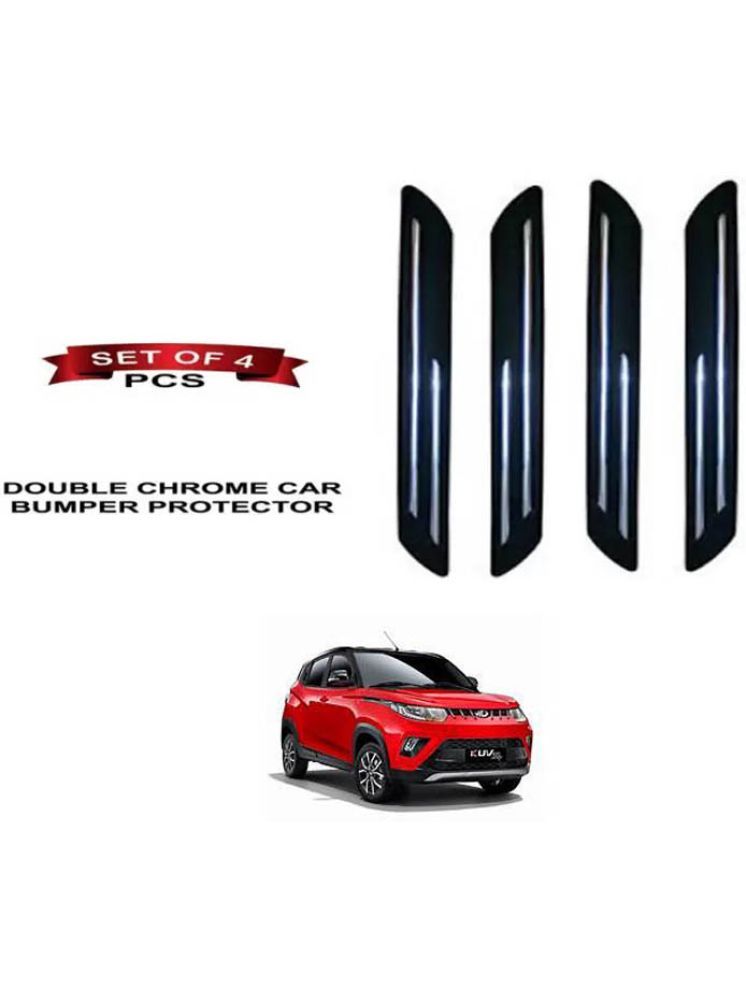     			RONISH Rubber Car Bumper Protector Guard (Double Chrome) For Mahindra KUV100