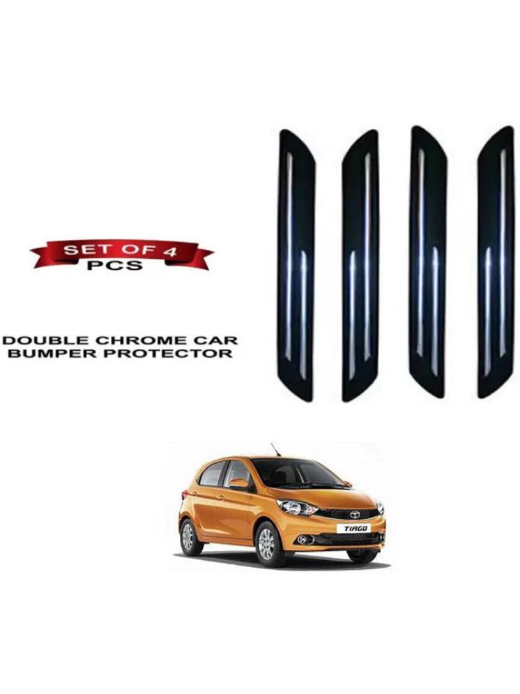     			RONISH Rubber Car Bumper Protector Guard (Double Chrome) For Tata Tiago