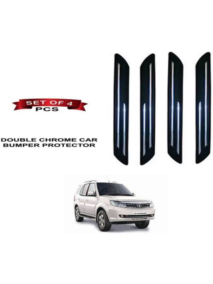     			RONISH Rubber Car Bumper Protector Guard (Double Chrome) For Tata Safari Storme