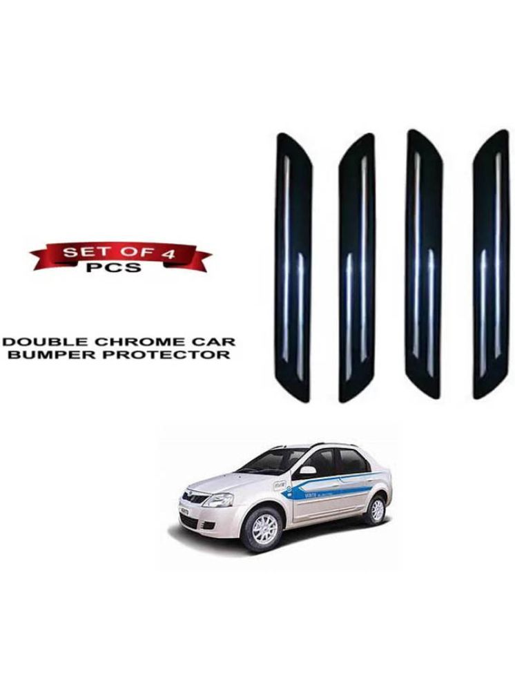     			RONISH Rubber Car Bumper Protector Guard (Double Chrome) For Mahindra e-Verito