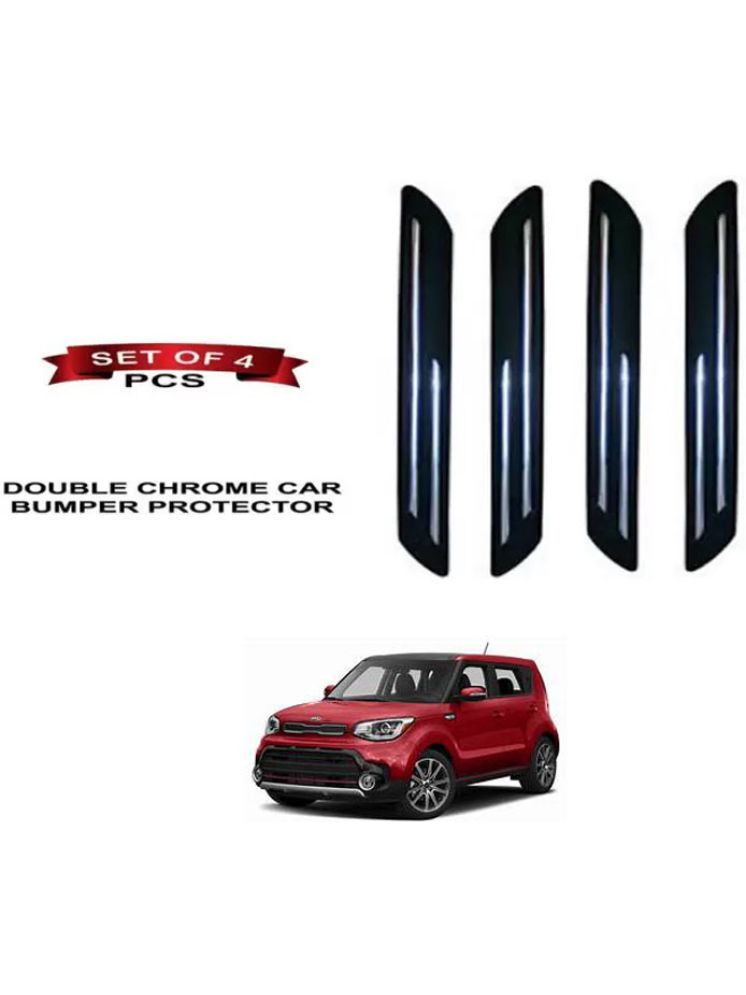     			RONISH Rubber Car Bumper Protector Guard (Double Chrome) For Kia Soul