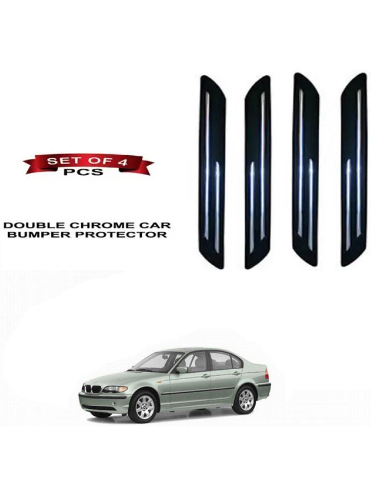     			RONISH Rubber Car Bumper Protector Guard (Double Chrome) For BMW 325i