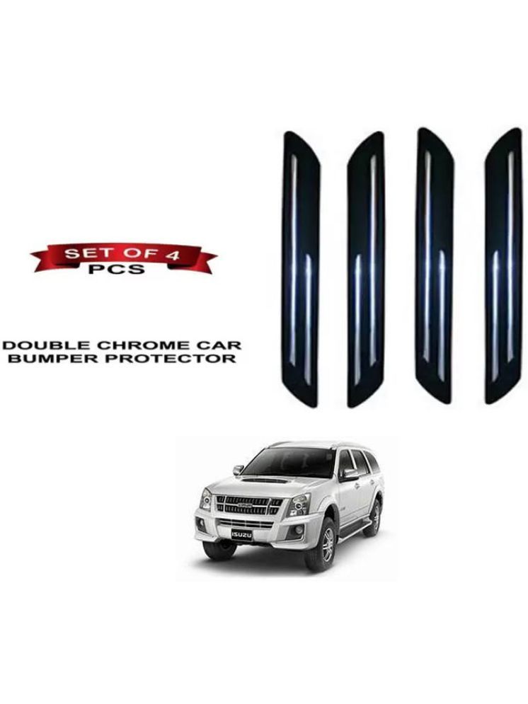     			RONISH Rubber Car Bumper Protector Guard (Double Chrome) For Isuzu MU-7