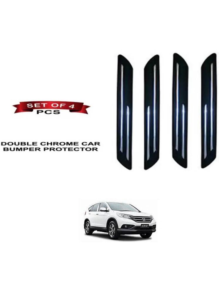     			RONISH Rubber Car Bumper Protector Guard (Double Chrome) For Honda CR-V