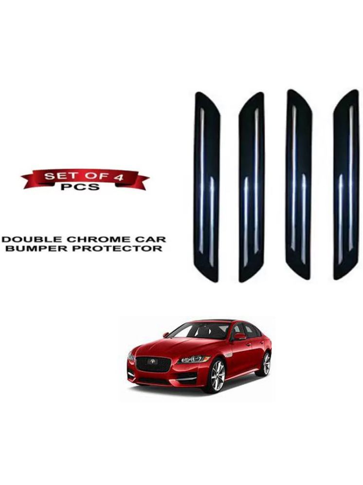     			RONISH Rubber Car Bumper Protector Guard (Double Chrome) For Jaguar XF