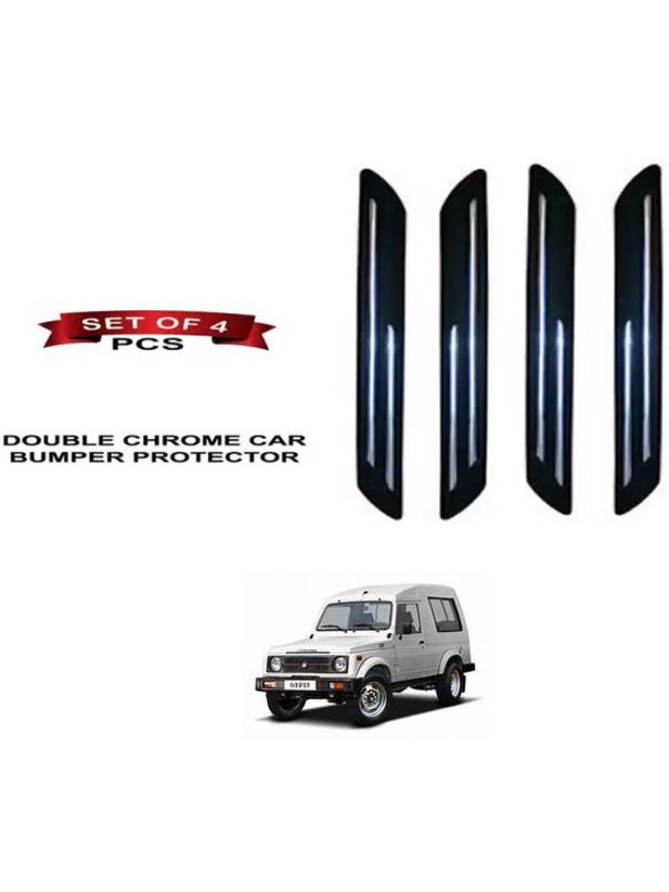     			RONISH Rubber Car Bumper Protector Guard (Double Chrome) For Maruti Suzuki Gypsy